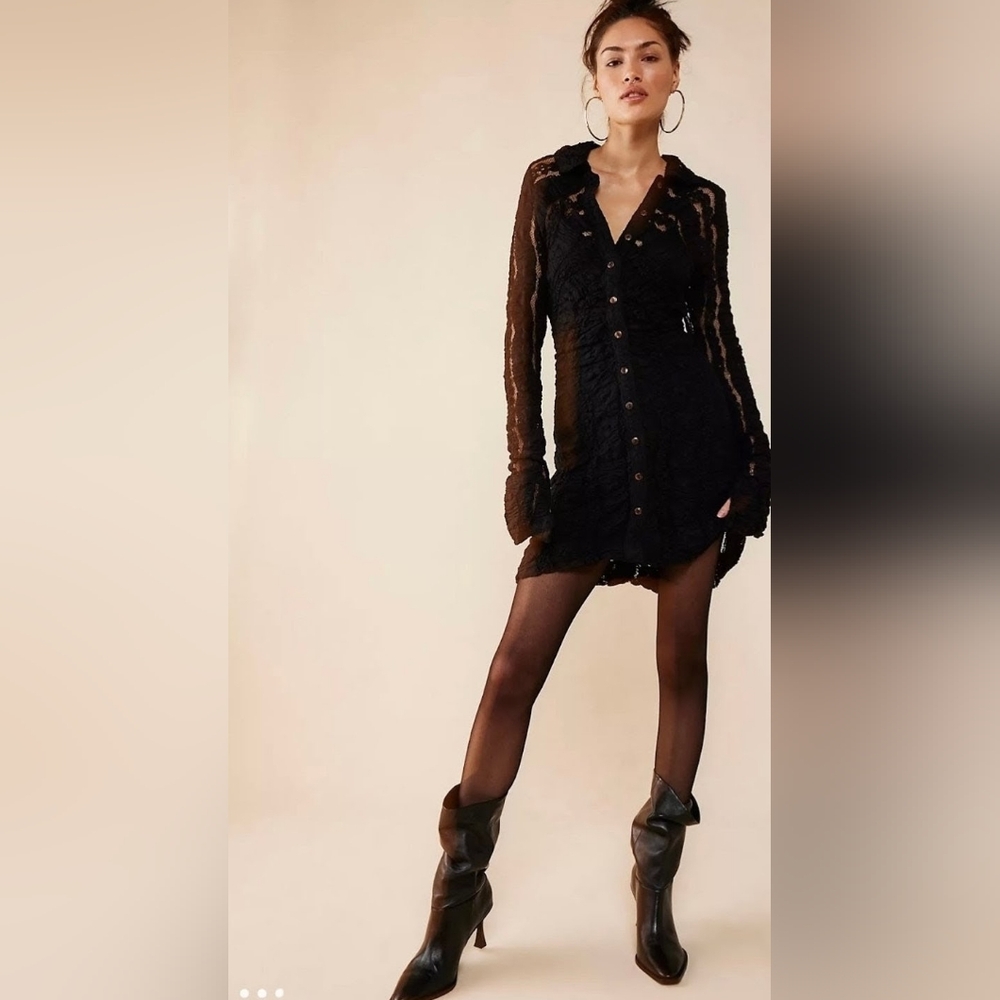 Free People Shayla Lace Mini Dress